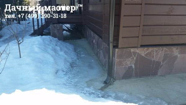 Вода стоит под домом