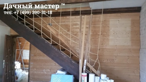 Межэтажная лестница до отделки