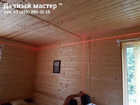 Монтаж кабель-каналов по лазерному уровню