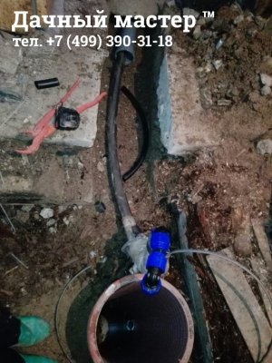 Монтаж дренажного насоса в приямок (шахту)
