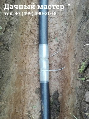 Укладка дренажной трубы в термоизоляции и с греющим кабелем