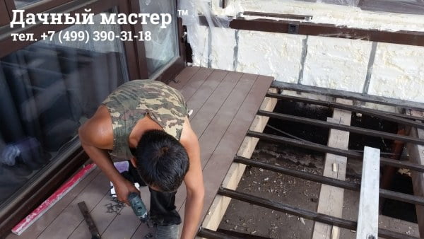 Замена полов на реконструируемой веранде