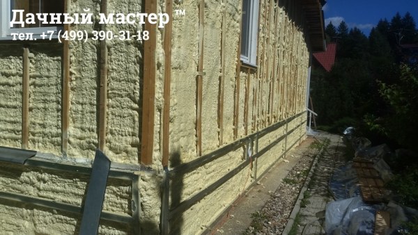 Дом после утепления пенополиуретаном
