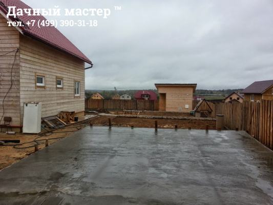 Заливка бетоном автомобильной стоянки