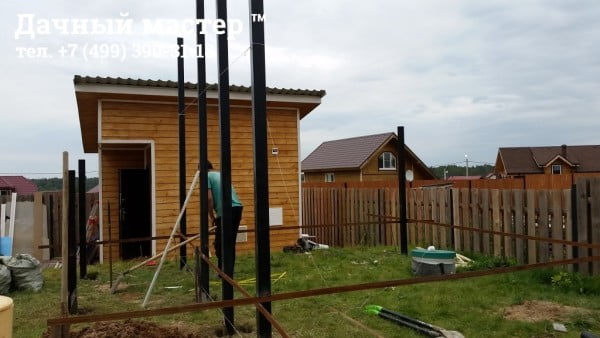 Бетонирование столбов