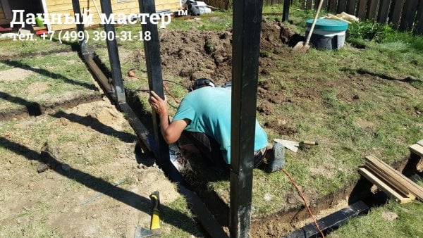 Приварка нижней обвязочной балки