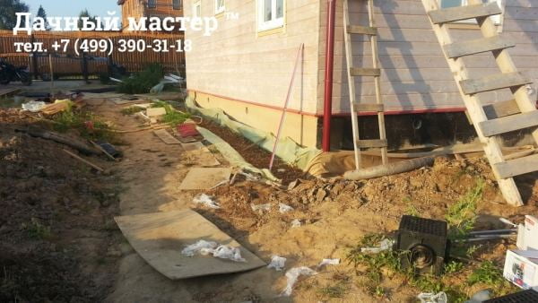 Обустройство придомового дренажа
