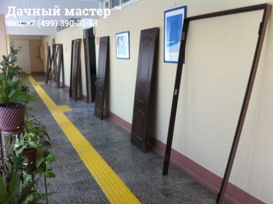 Заготовки дверного полотна в местах установки