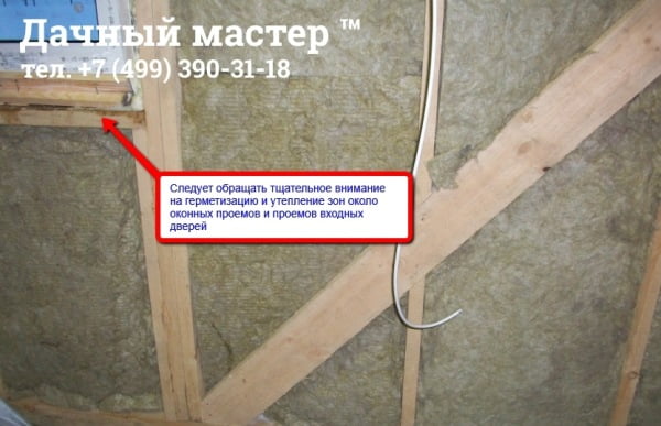 Проблемные места при утеплении стен каркасного дома