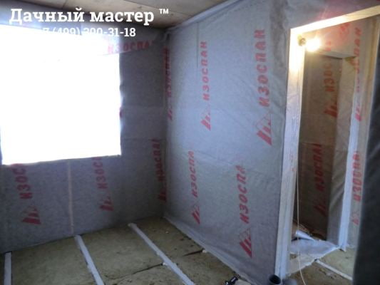 Обшивка утепленных стен пароизоляцией
