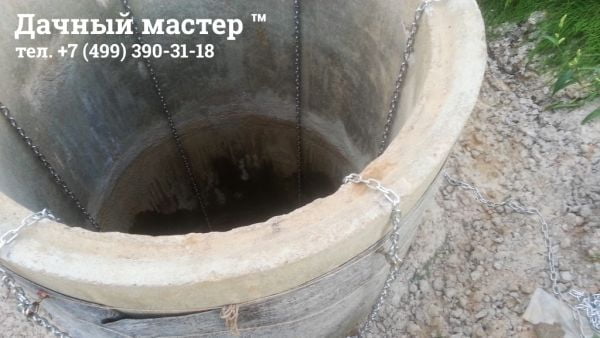 Крепление площадки обслуживания цепями