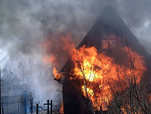 Пожары дач в Новосибирске