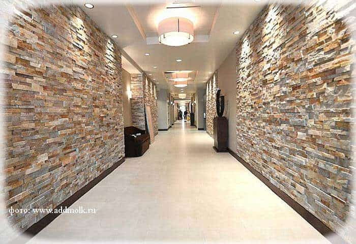 Искусственный камень в прихожей – декоративный камень в коридоре. Создаем каменный интерьер