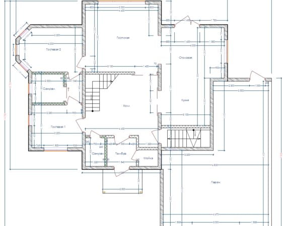 Проект дома Шерлок. Планировка первого этажа