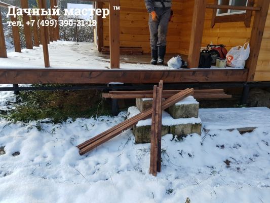 Подготовленные опорные бруски