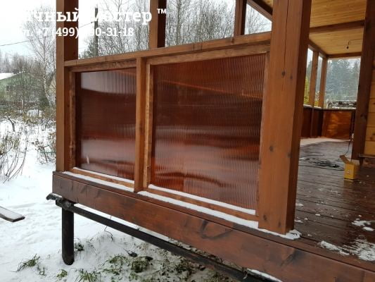 Смонтированные листы поликарбоната