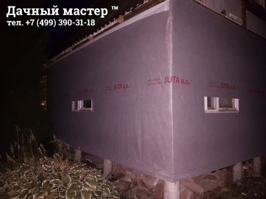Монтаж ветро- влагозащитной мембраны