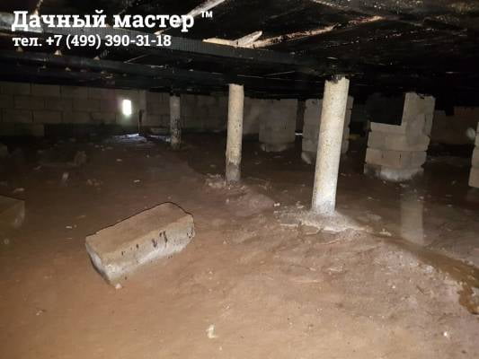 Столбчатый фундамент под лагами