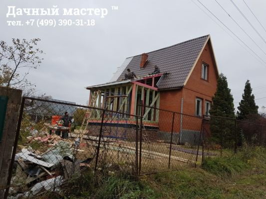 Обустройство кровли пристройки