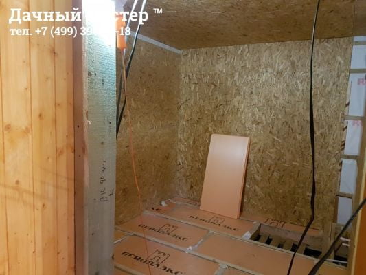 Обшивка стен пристройки OSB