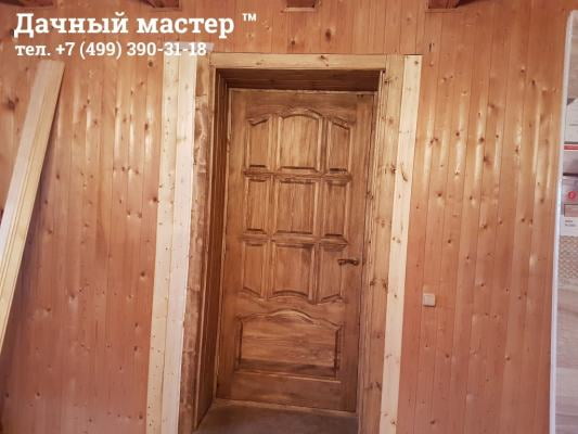 Монтаж входной двери в пристройку. Обустройство проема.