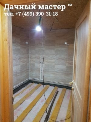 Укладка направляющих под напольное покрытие (образование уклона)