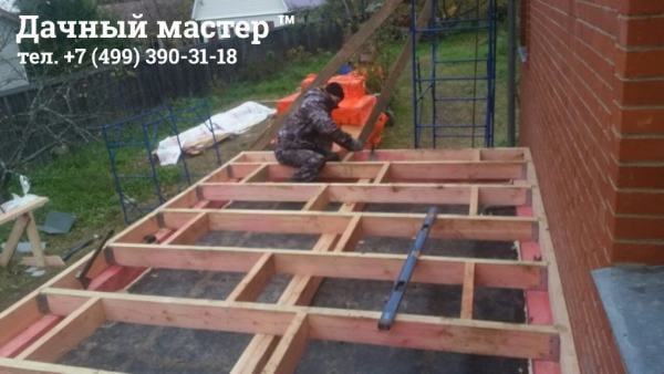 Обустройство перекрытия пристройки
