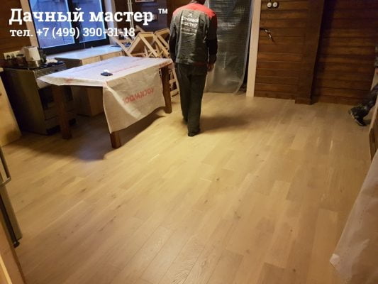Уложенная паркетная доска