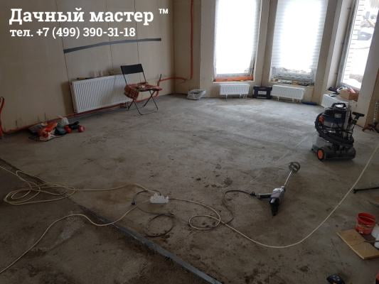 Полы, после заливки стяжки