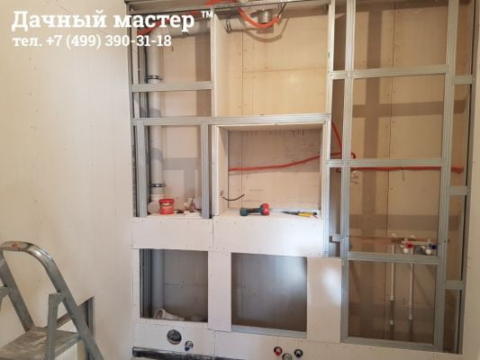 Обустройство перегородки для скрытия коммуникаций