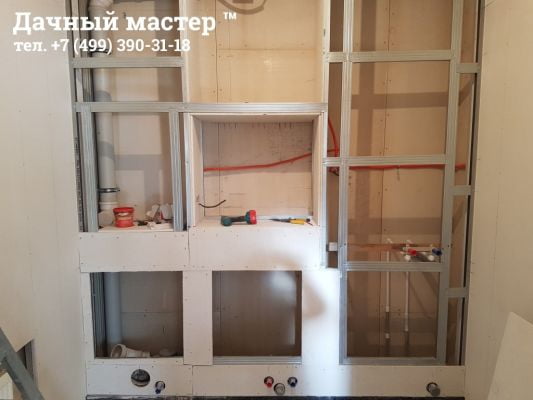 Обустройство перегородки для скрытия коммуникаций