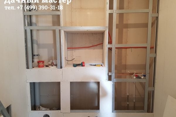 Обустройство перегородки для скрытия коммуникаций