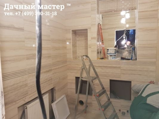 Укладка керамической плитки в санузле