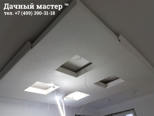 Монтаж декоративного молдинга на подвесную конструкцию