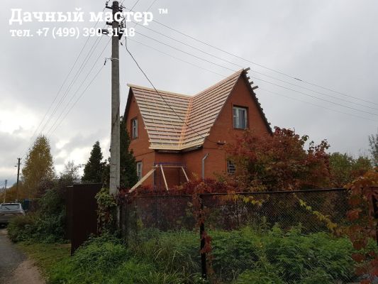 Смонтированная обрешетка и контробрешетка